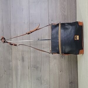 Dooney & Bourke Black and Brown Shoulder Bag